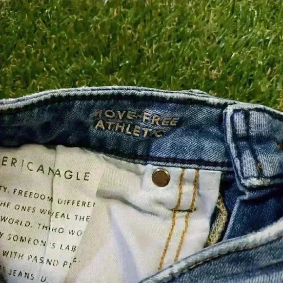 American Eagle Airflex+ Slim Jeans Move Free Athletic Fit 26 X 28 Distressed - Picture 5 of 10